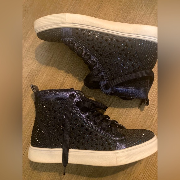 Lady Couture Shoes - Rhinestone high top sneakers